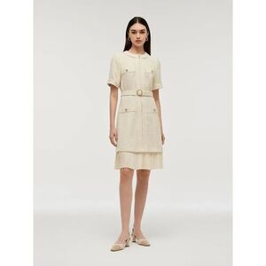 Goelia Wool Blend Tweed Boucle Belted Women’s Dress Size 8/10